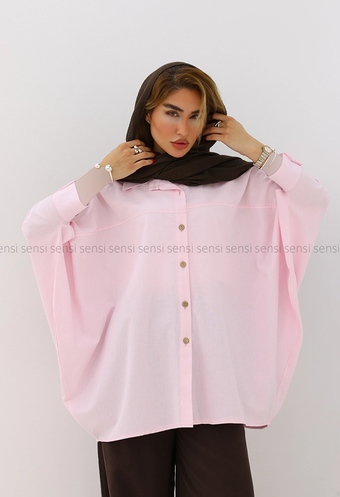 شومیز مانتویی خفاشی کد1006380